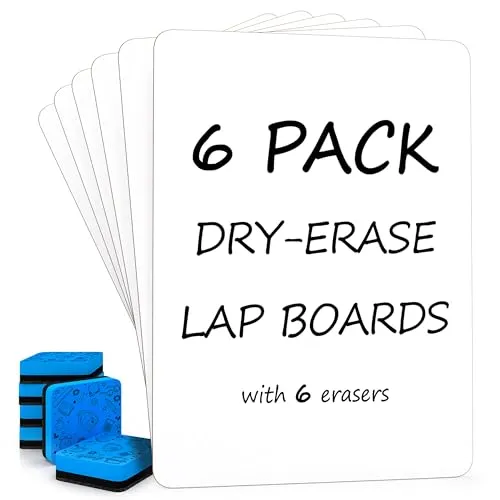 Image Scribbledo Small Dry Erase Boards 6 Pack 9x12