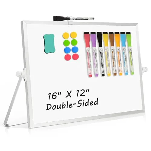 Image AMUSIGHT 16x12 Double-Sided Magnetic Whiteboard Stand