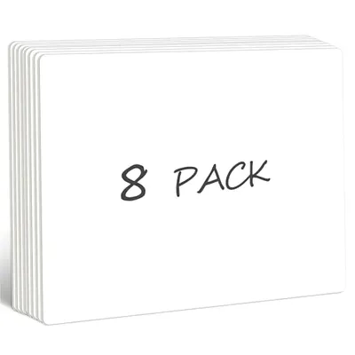 SpriteGru 8-Pack 12x9 Inch Double-Sided Whiteboards
