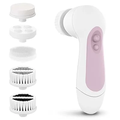 CLSEVXY Waterproof Facial Cleansing Brush 5-Heads