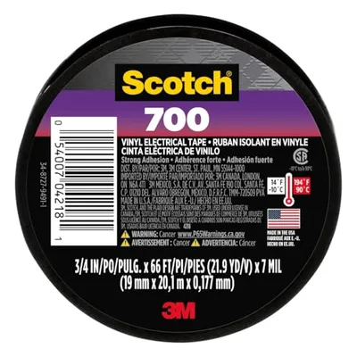 Scotch 700 Black Vinyl Electrical Tape 3/4in