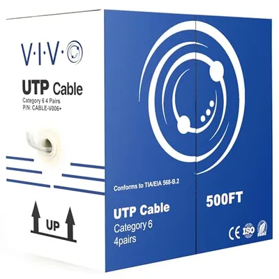 VIVO Cat6 UTP CCA Ethernet Cable 500ft Gray
