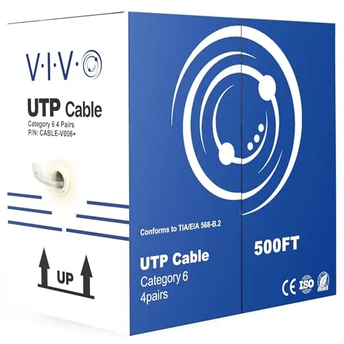 Image VIVO Cat6 UTP CCA Ethernet Cable 500ft Gray