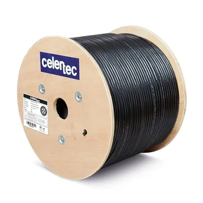 Celertec Cat6 Outdoor FTP Cable 500ft Black