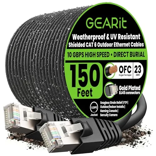 Image GEARit Cat6 FTP Outdoor Cable 150ft