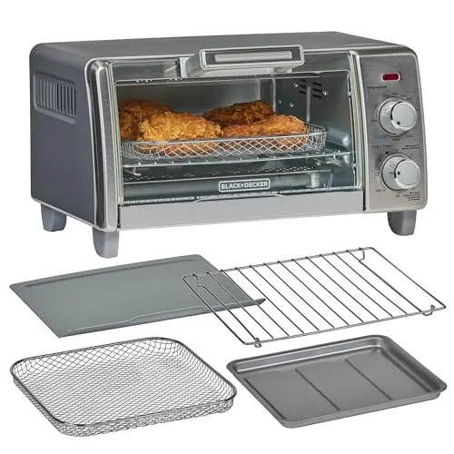 Compare BLACK+DECKER Crisp 'N Bake Air Fry Toaster Oven with Hamilton Beach 2-in-1 Toaster Oven