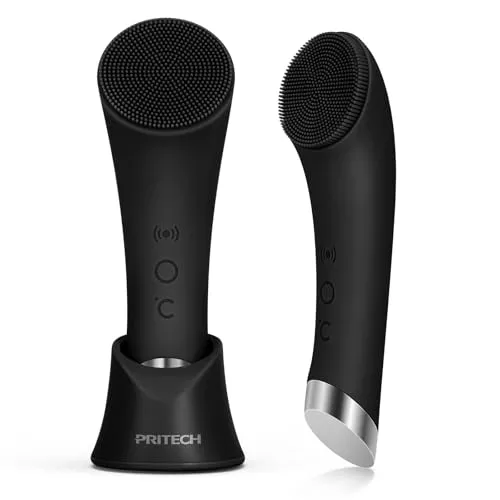 Image PRITECH Rechargeable Silicone Facial Cleansing Brush Black