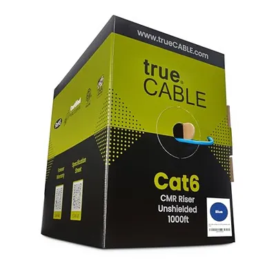 TRUE CABLE Cat6 Riser UTP 1000ft Blue