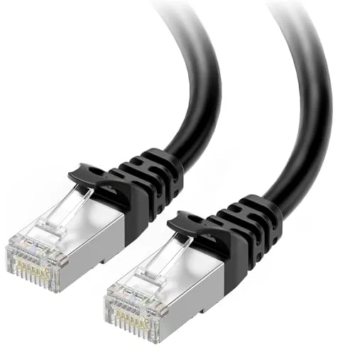 Compare Cable Matters Shielded Cat6a Ethernet Cable 50ft Black with Cable Matters Shielded Cat 6A 5ft Black