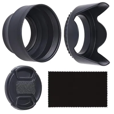 CamKix 58mm Rubber Tulip Lens Hood Kit