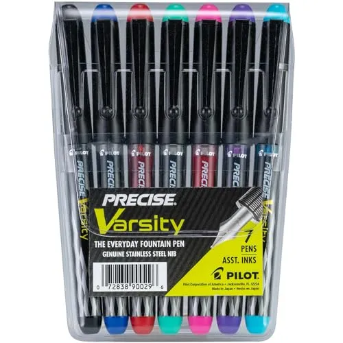 Image Pilot Varsity Fountain Pen 7-Pack Assorted Ink