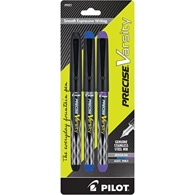 Pilot Precise Varsity Medium Point Fountain Pens 3-Pack