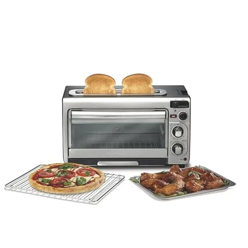 Compare BLACK+DECKER Large Air Fryer Oven with Hamilton Beach 2-in-1 Toaster Oven