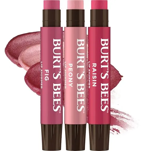 Compare Burt's Bees Lip Shimmer Nude Trio with Eakroo 6-Color Mini Liquid Lip Tint Set