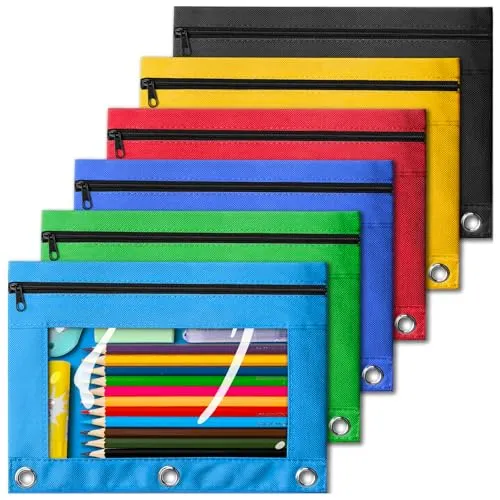 V-Opitos 3-Ring Binder Pencil Pouch 6-Pack