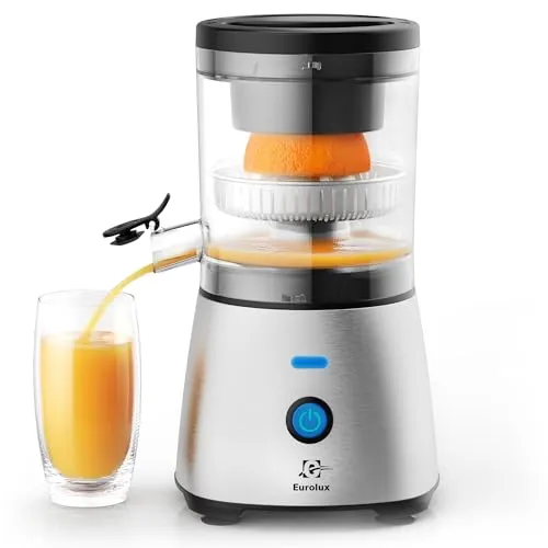 Compare Eurolux Stainless Steel Electric Citrus Juicer with IMUSA Green Manual Aluminum Citrus Squeezer