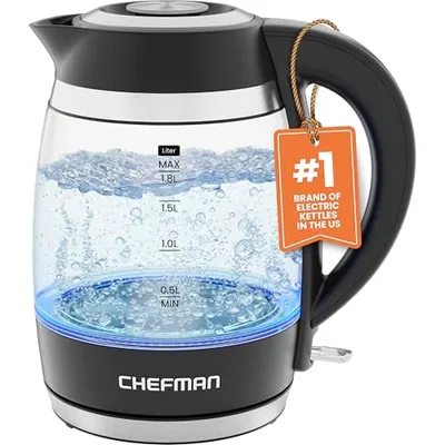 Chefman 1.8L Glass Electric Kettle