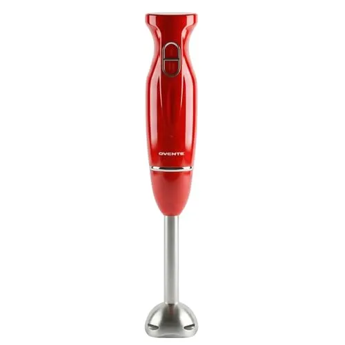 Image Ovente 300W Hand Blender Red
