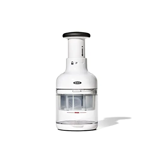 Compare Mueller Home Pro 10 in 1 Chopper with OXO Good Grips Manual Vegetable Chopper