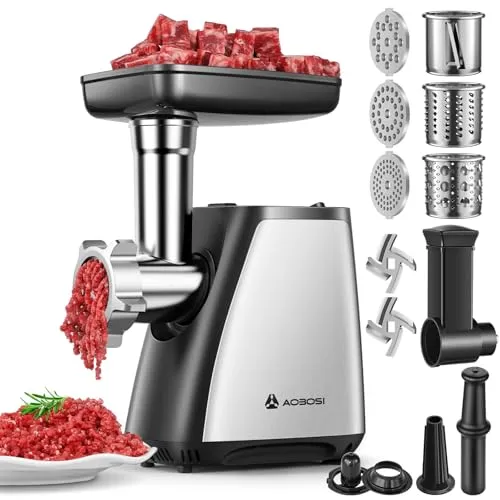 AAOBOSI Electric Meat Grinder Stainless Steel