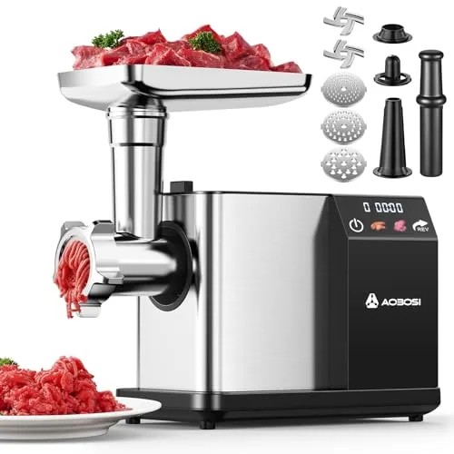 Image AAOBOSI 3000W Touchscreen Electric Meat Grinder