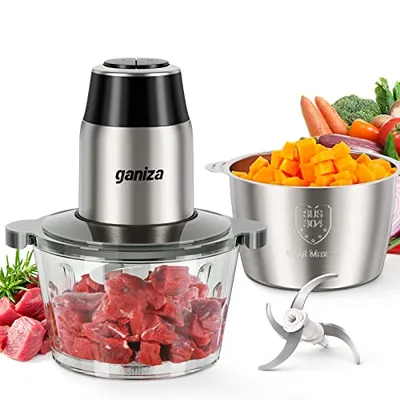 Ganiza Food Processor Dual 8-Cup Bowls
