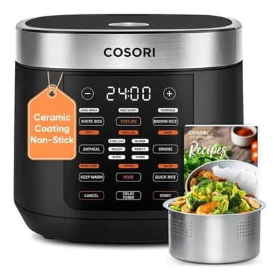 Cosori 10-Cup Fuzzy Logic Rice Cooker Black