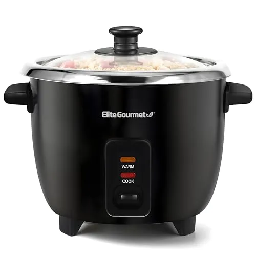 Compare Elite Gourmet ERC006SS 6-Cup Rice Cooker Black with Dash Aqua Mini Rice Cooker