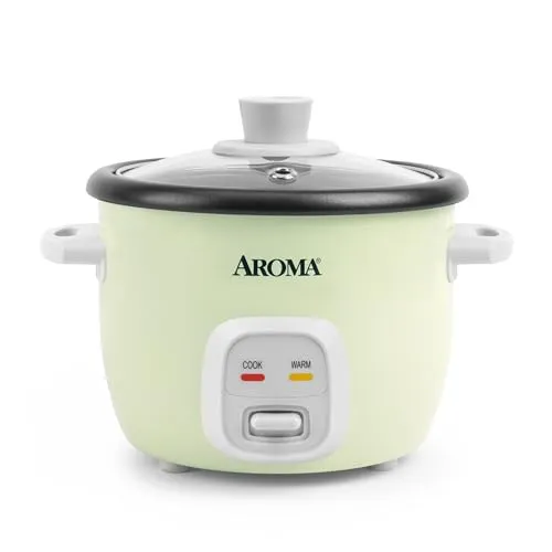 Compare Dash Aqua Mini Rice Cooker with Aroma 4-Cup Mini Rice Cooker Light Green
