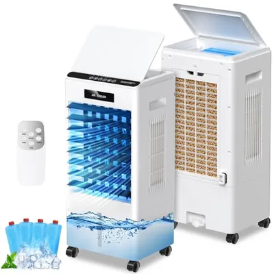 Pekfxm 8L Portable Evaporative Cooler Black