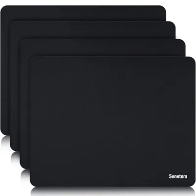 Senetem 4 Pack Small Mouse Pads Black