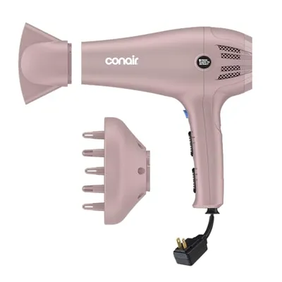 Conair 1875W Ionic Retract Cord Dryer Pink