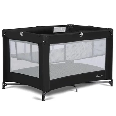 Dream On Me Zazzy Portable Playard Bassinet Black