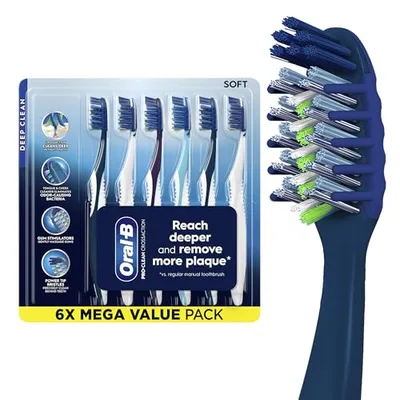 Oral-B Pro Clean CrossAction Toothbrushes 6 Count
