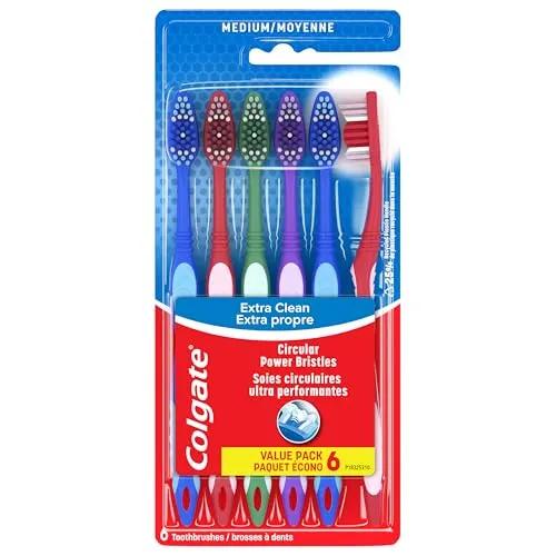 Image Colgate Extra Clean Medium Toothbrush 6 Pack