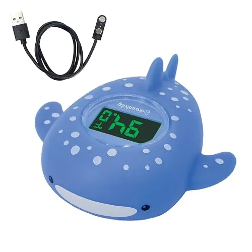Compare B&H Classic Duck Baby Bath Thermometer with Dreambaby Whale Shark Rechargeable Bath Thermometer