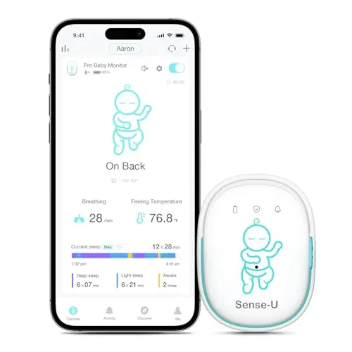 Compare HelloBaby HB6550 5" Video Baby Monitor with Sense-U Pro Smart Baby Movement Monitor