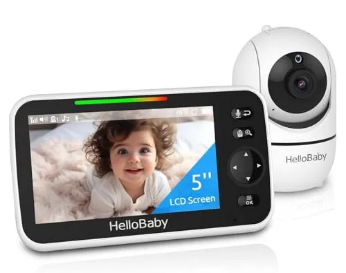 Compare HelloBaby HB6550 5" Video Baby Monitor with Motorola Nursery AM21 Audio Baby Monitor