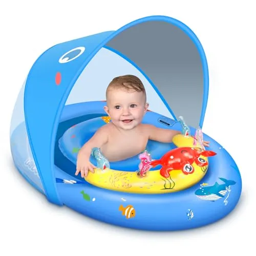 Compare LAYCOL Canopy Baby Pool Float 6-36M with SwimWays Baby Spring Float Mermaid Canopy