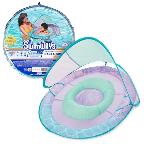 Compare LAYCOL Canopy Baby Pool Float 6-36M with SwimWays Baby Spring Float Mermaid Canopy