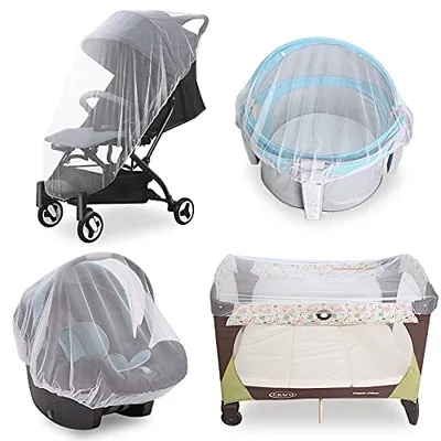 Coldwind Stroller Crib Mosquito Net White
