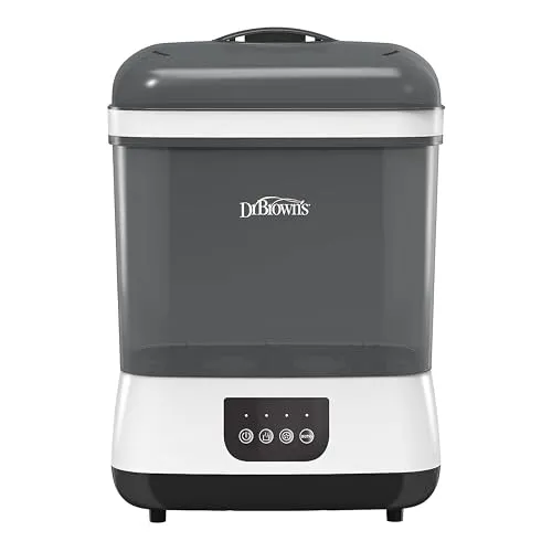 Compare Dr. Brown's All-in-One Bottle Sterilizer and Dryer with Momcozy 4-in-1 Compact 6-Bottle Sterilizer Dryer