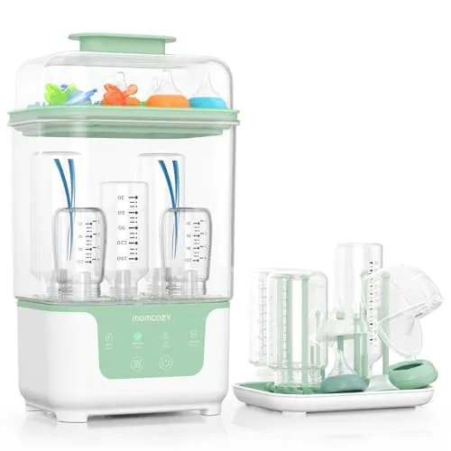 Compare Momcozy 4-in-1 Compact 6-Bottle Sterilizer Dryer with Philips AVENT SCF291/01 Baby Bottle Sterilizer