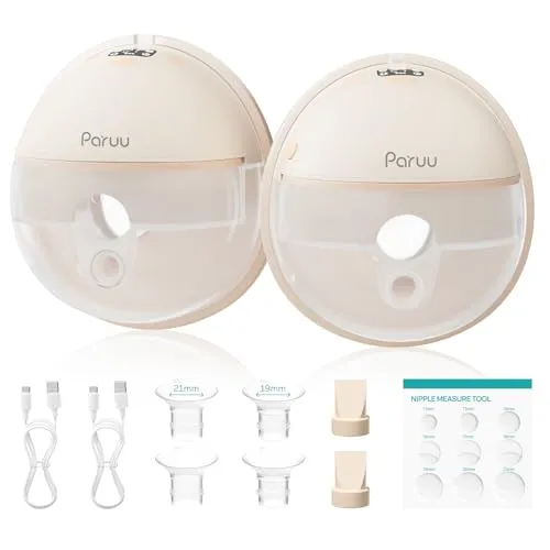Compare Paruu P16 Wearable Breast Pump Nude 2-Pack with Philips AVENT Pump