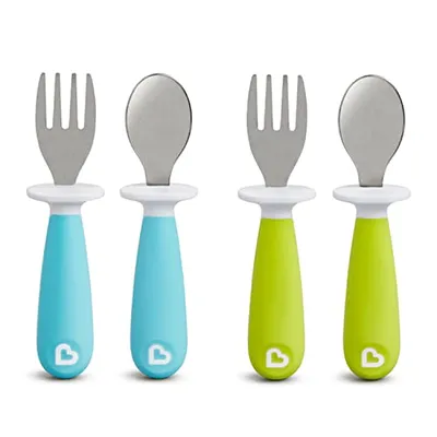 Munchkin Raise Toddler Utensil Set Blue Green