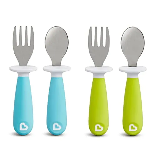 Image Munchkin Raise Toddler Utensil Set Blue Green