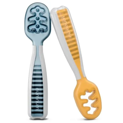 Image NumNum GOOtensils Pre-Spoon Set 2-Pack Blue/Orange