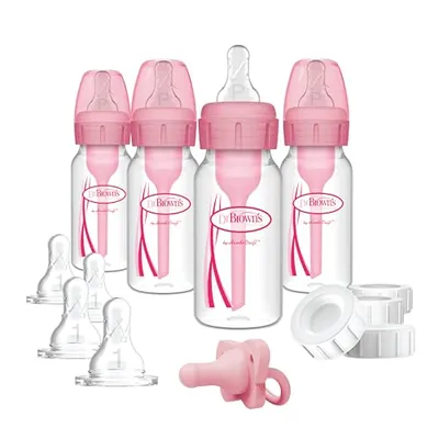 Dr. Brown's Anti-Colic Baby Feeding Set Pink