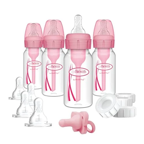 Image Dr. Brown's Anti-Colic Baby Feeding Set Pink