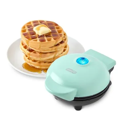 Dash Mini Waffle Maker Aqua